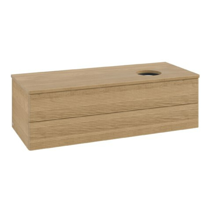 V&B Meuble sous-lavabo avec structure de façade Antao 120x36x50cm, couleur WBP chêne miel Oa, chêne miel