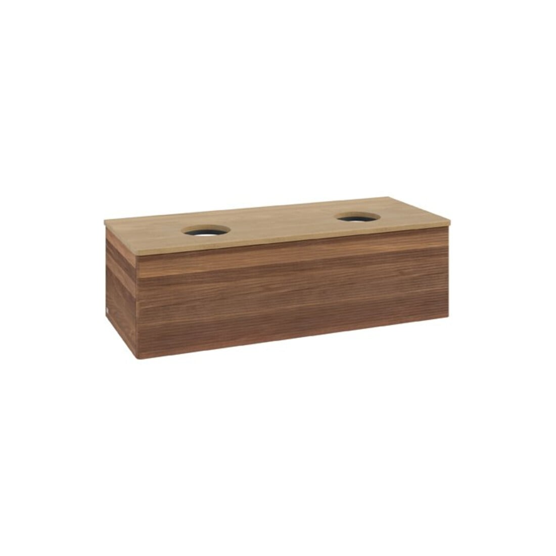 V&B Meuble sous-lavabo avec structure de façade Antao 120x36x50cm, couleur WBP hon. Oa, blanc wal
