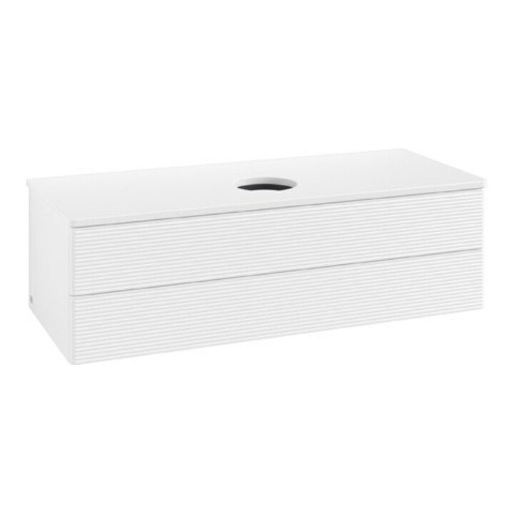 V&B Meuble sous lavabo avec structure de façade Antao 120x36x50cm, couleur WBP Lac, blanc avec Lac