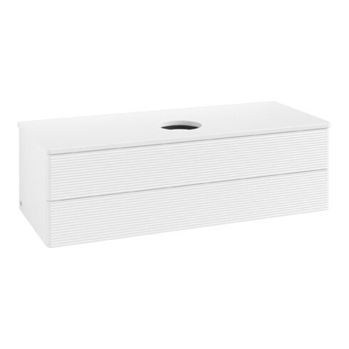 V&B Meuble sous lavabo avec structure de façade Antao 120x36x50cm, couleur WBP Lac, blanc avec Lac