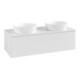 V&B Meuble sous lavabo avec structure de façade Antao 120x36x50cm, couleur WBP Lac, blanc brillant Lac-1