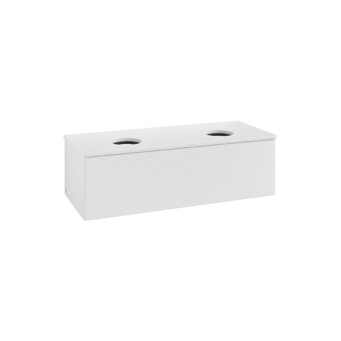 V&B Meuble sous lavabo avec structure de façade Antao 120x36x50cm, couleur WBP Lac, blanc brillant Lac