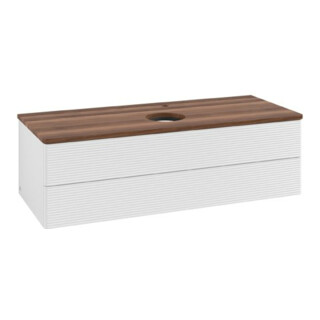 V&B Meuble sous lavabo avec structure de façade Antao 120x36x50cm, HL, WBP blanc brillant