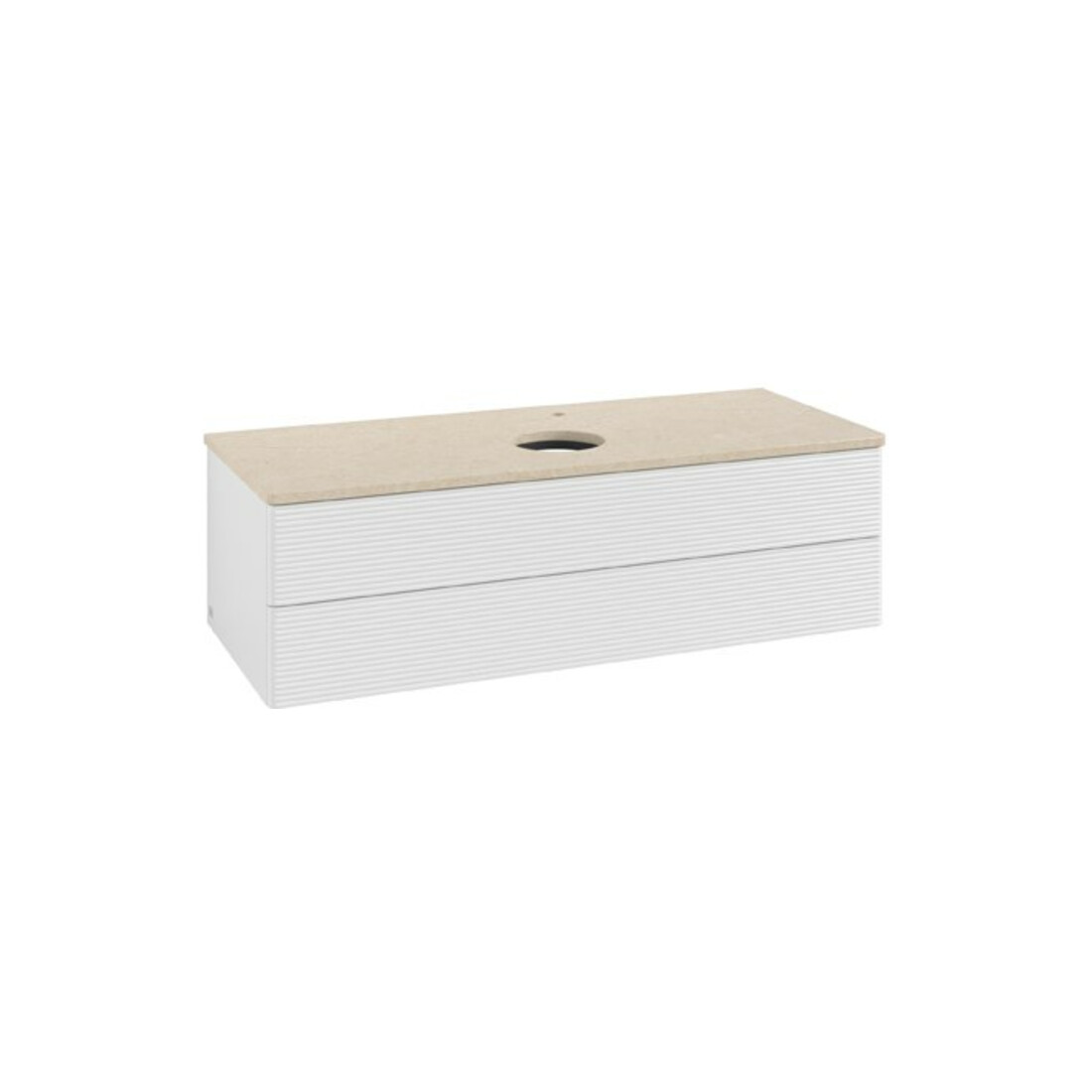V&B Meuble sous-lavabo avec structure de façade Antao 120x36x50cm, HL, WBP botti., blanc brillant Lac