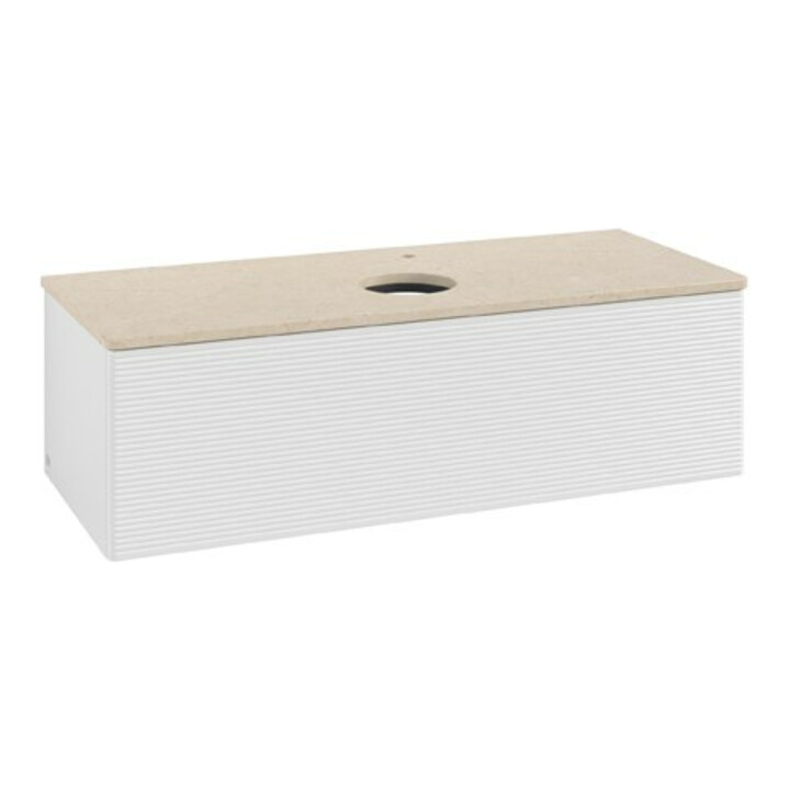 V&B Meuble sous lavabo avec structure de façade Antao 120x36x50cm, HL, WBP botti., blanc brillant Lac