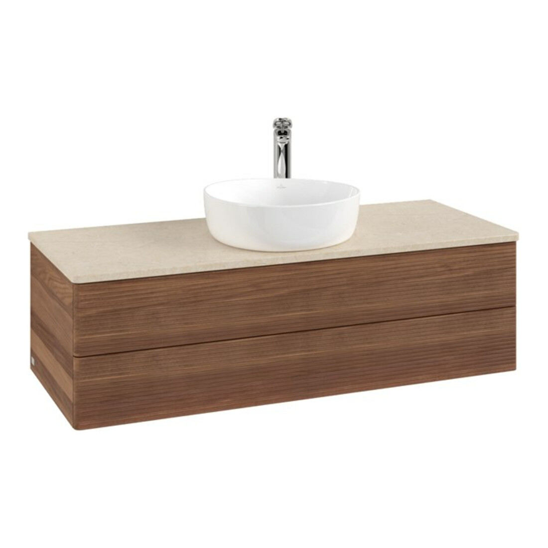V&B Meuble sous lavabo avec structure de façade Antao 120x36x50cm, HL, WBP botti., blanc noyer