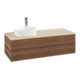V&B Meuble sous lavabo avec structure de façade Antao 120x36x50cm, HL, WBP botti., blanc noyer-3
