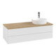 V&B Meuble sous lavabo avec structure de façade Antao 120x36x50cm, HL, WBP hon. Oa, blanc brillant Lac-1