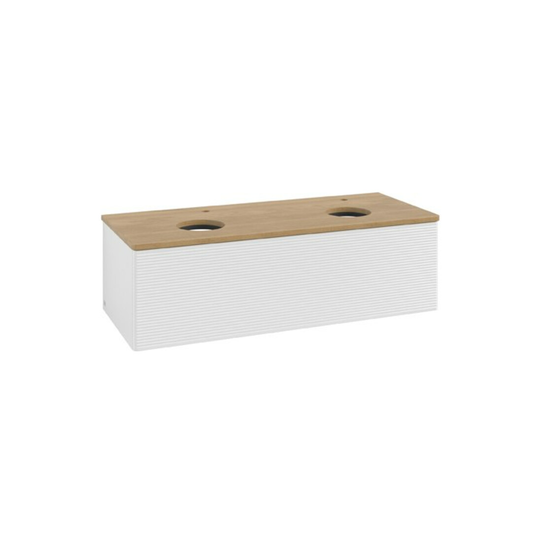 V&B Meuble sous lavabo avec structure de façade Antao 120x36x50cm, HL, WBP hon. Oa, blanc laqué