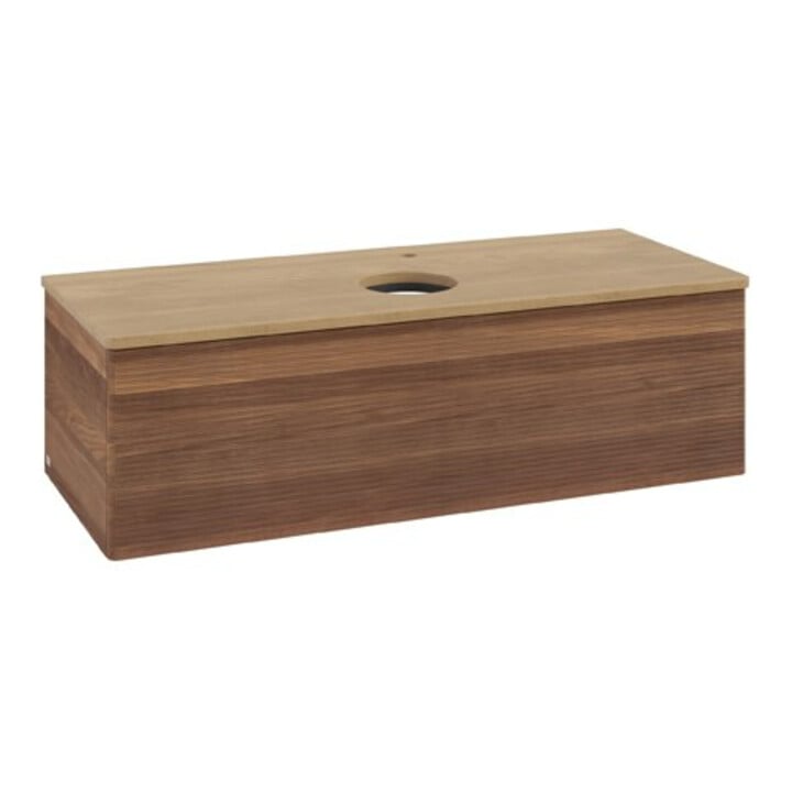V&B Meuble sous lavabo avec structure de façade Antao 120x36x50cm, HL, WBP hon. Oa, blanc wal