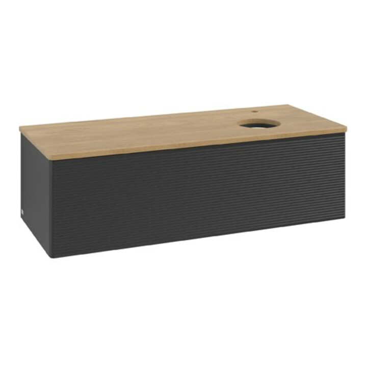 V&B Meuble sous lavabo avec structure de façade Antao 120x36x50cm, HL, WBP hon. Oa, bleu m Lac