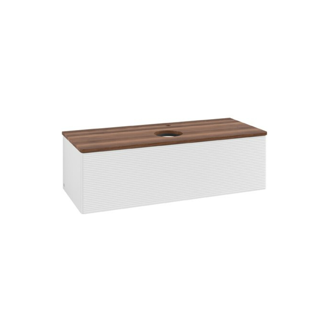 V&B Meuble sous lavabo avec structure de façade Antao 120x36x50cm, HL, WBP w. wal, blanc brillant Lac