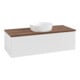 V&B Meuble sous lavabo avec structure de façade Antao 120x36x50cm, WBP blanc brillant-4