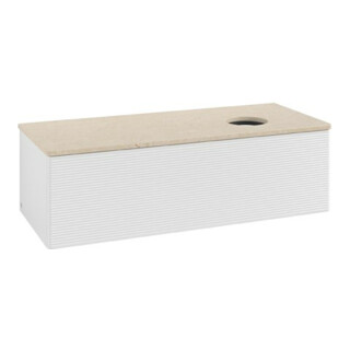 V&B Meuble sous lavabo avec structure de façade Antao 120x36x50cm, WBP botti., blanc brillant Lac