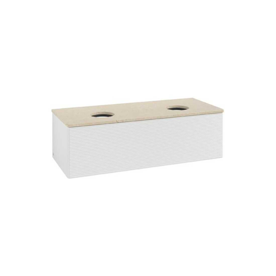 V&B Meuble sous-lavabo avec structure de façade Antao 120x36x50cm, WBP botti., blanc brillant Lac