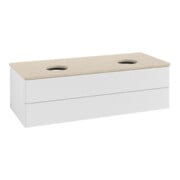 V&B Meuble sous-lavabo avec structure de façade Antao 120x36x50cm, WBP botti., blanc brillant Lac-3