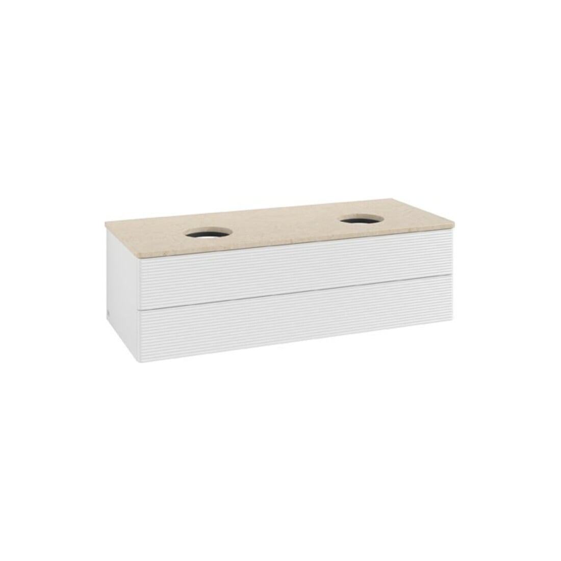 V&B Meuble sous-lavabo avec structure de façade Antao 120x36x50cm, WBP botti., blanc brillant Lac
