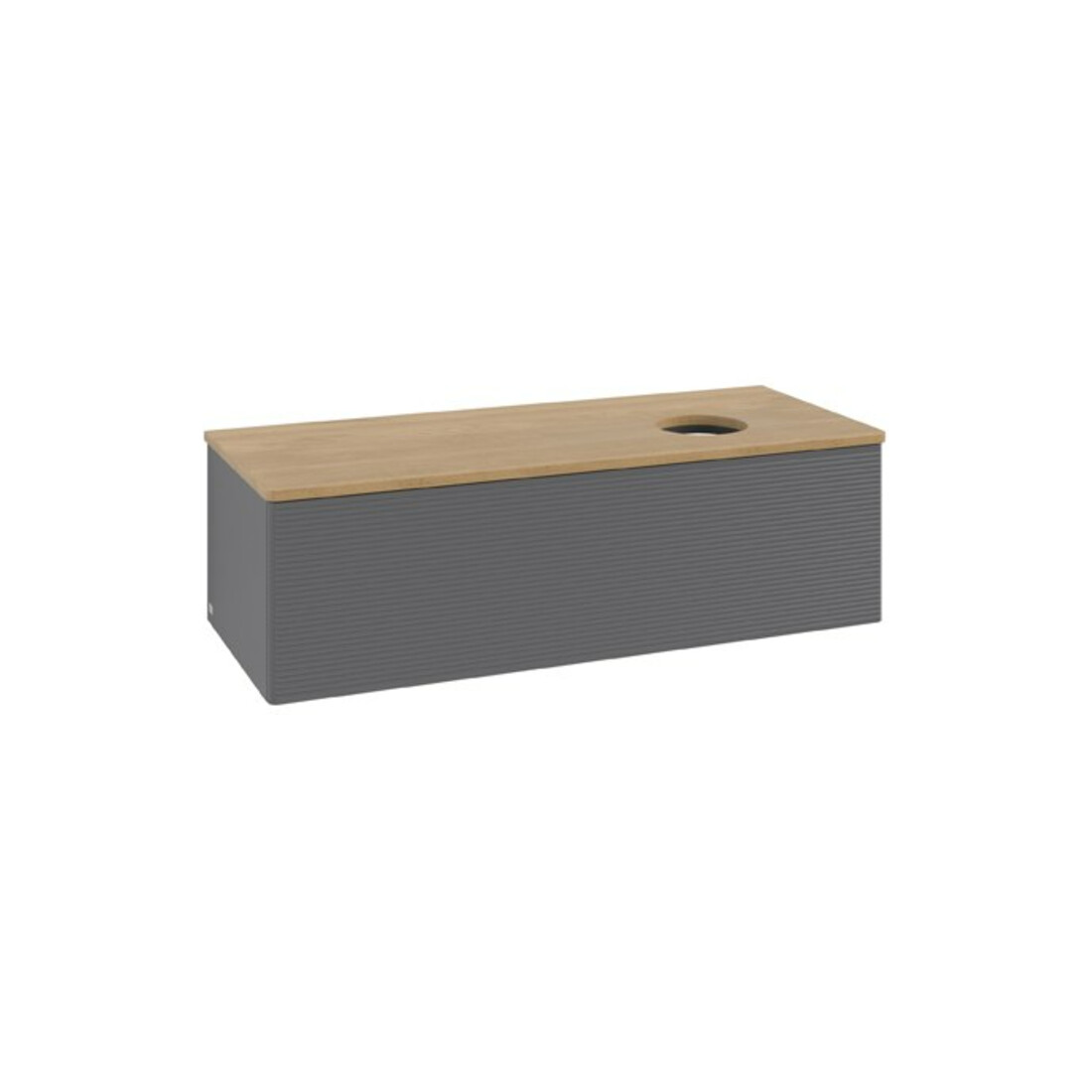 V&B Meuble sous-lavabo avec structure de façade Antao 120x36x50cm, WBP chêne hon. Oa, Anthracite avec laque