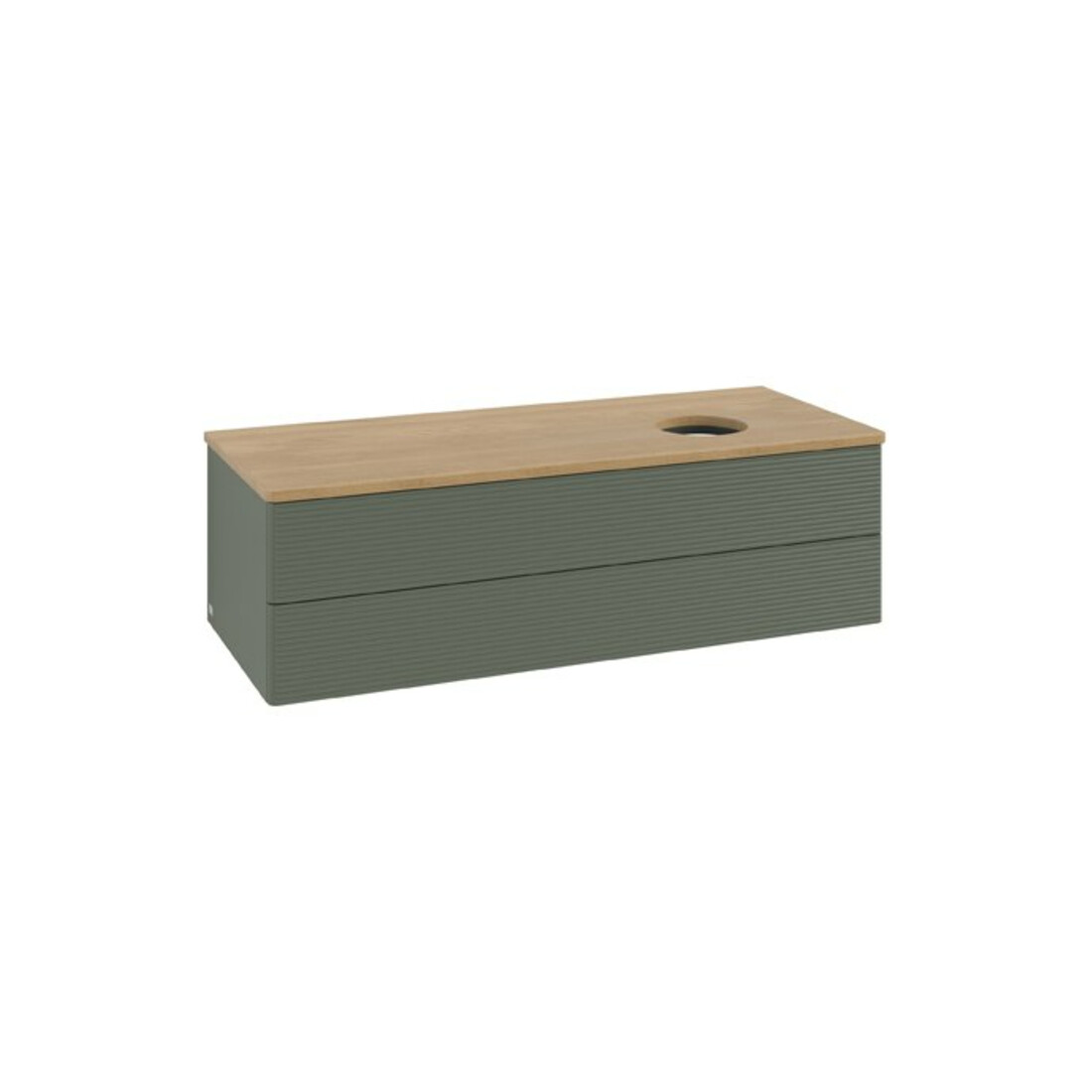 V&B Meuble sous lavabo avec structure de façade Antao 120x36x50cm, WBP chêne hon. Oa, gris clair m Lac