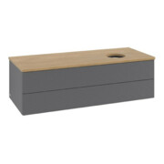 V&B Meuble sous lavabo avec structure de façade Antao 120x36x50cm, WBP hon. Oa, anthracite mat-3