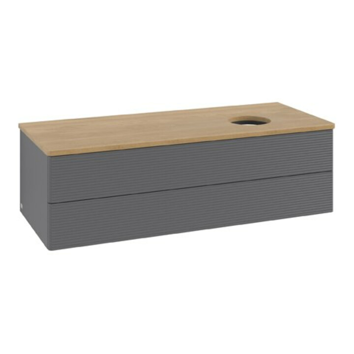 V&B Meuble sous lavabo avec structure de façade Antao 120x36x50cm, WBP hon. Oa, anthracite mat