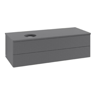 V&B Meuble sous lavabo avec structure de façade Antao 120x36x50cm, WBP Laqué, Anthracite m Laqué