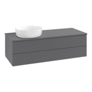 V&B Meuble sous lavabo avec structure de façade Antao 120x36x50cm, WBP Laqué, Anthracite m Laqué-3