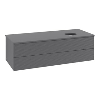 V&B Meuble sous lavabo avec structure de façade Antao 120x36x50cm, WBP Laqué, Anthracite m Laqué