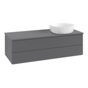 V&B Meuble sous lavabo avec structure de façade Antao 120x36x50cm, WBP Laqué, Anthracite m Laqué-3