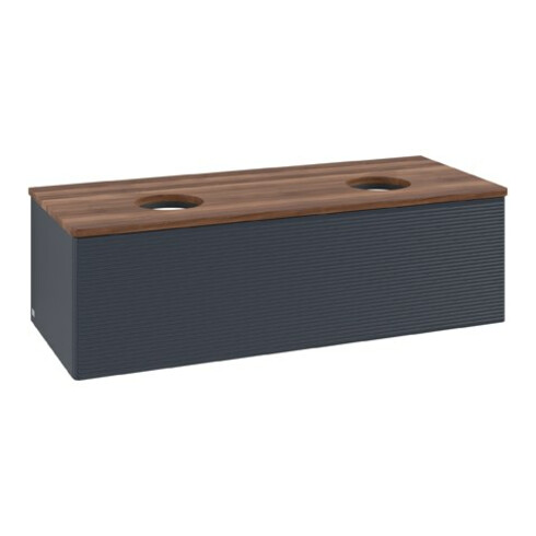 V&B Meuble sous-lavabo avec structure de façade Antao 120x36x50cm, WBP w. wal, md bl. m Lac