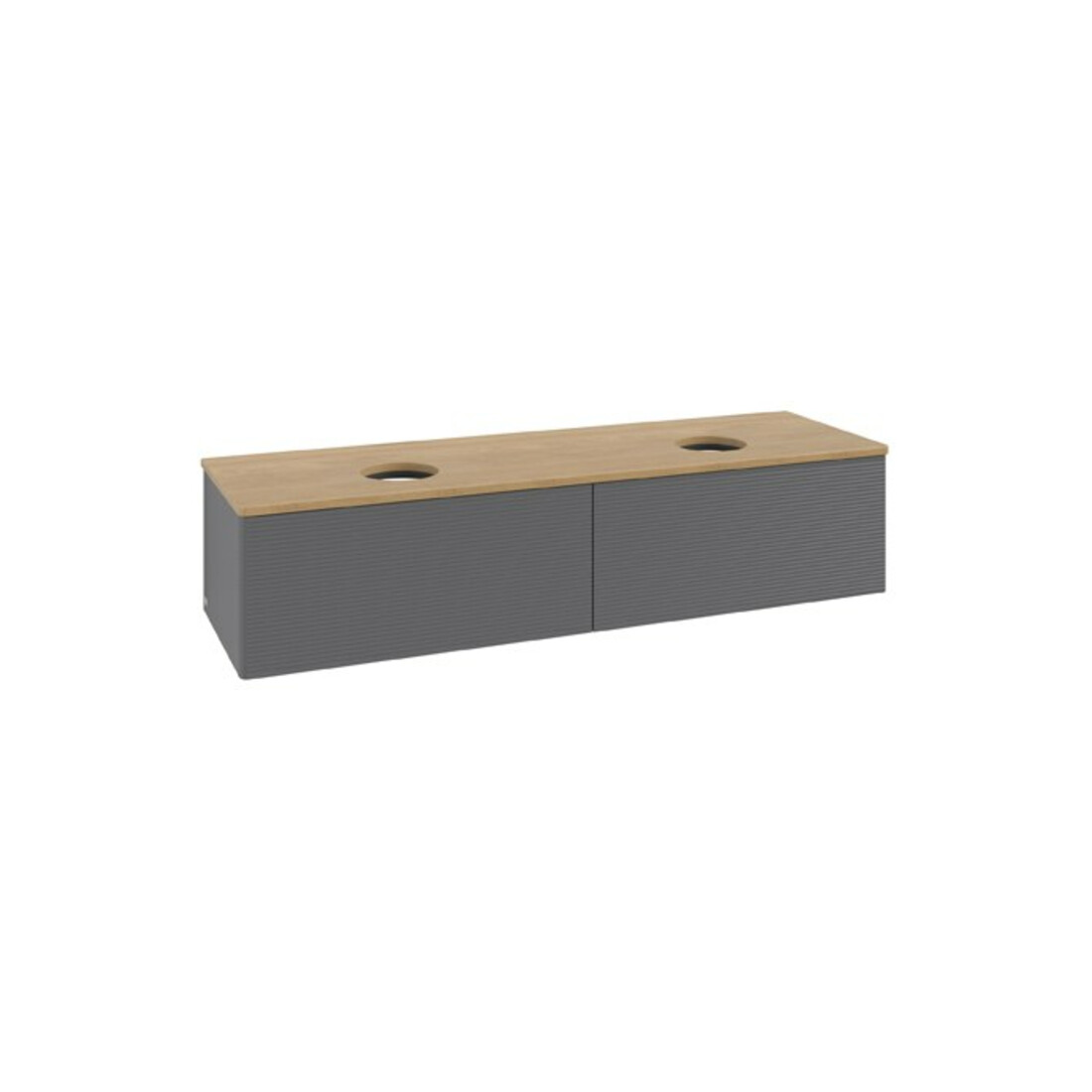 V&B Meuble sous lavabo avec structure de façade Antao 160x36x50 cm, WBP chêne hon. Oa, anthracite avec Lac