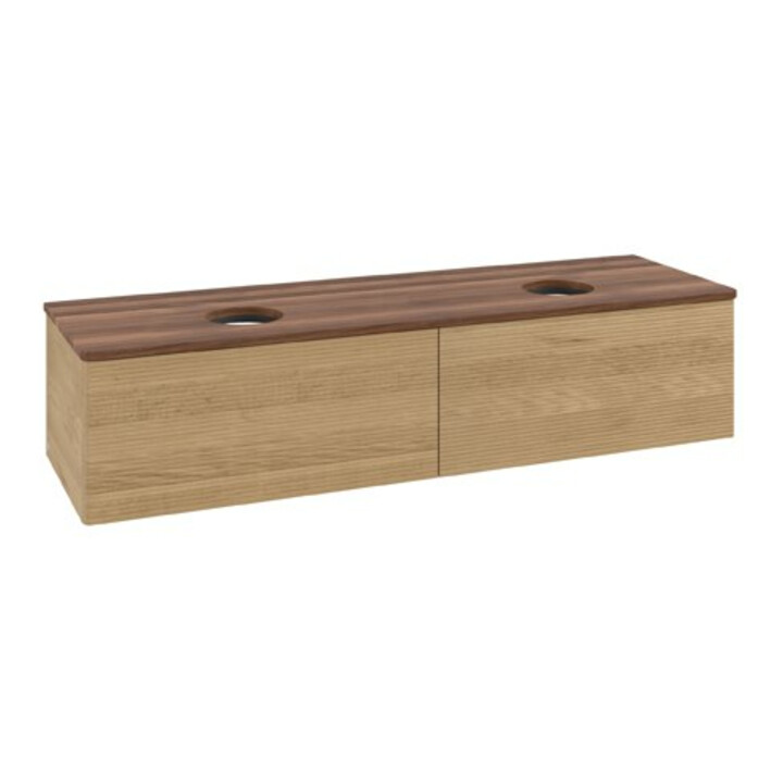 V&B Meuble sous lavabo avec structure de façade Antao 160x36x50cm, couleur WBP chêne miel