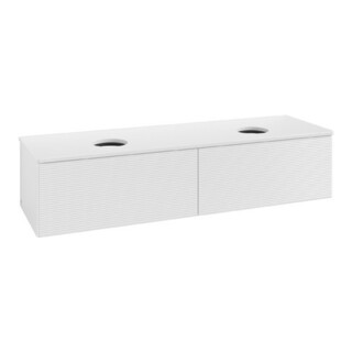 V&B Meuble sous lavabo avec structure de façade Antao 160x36x50cm, couleur WBP Lac, blanc brillant Lac