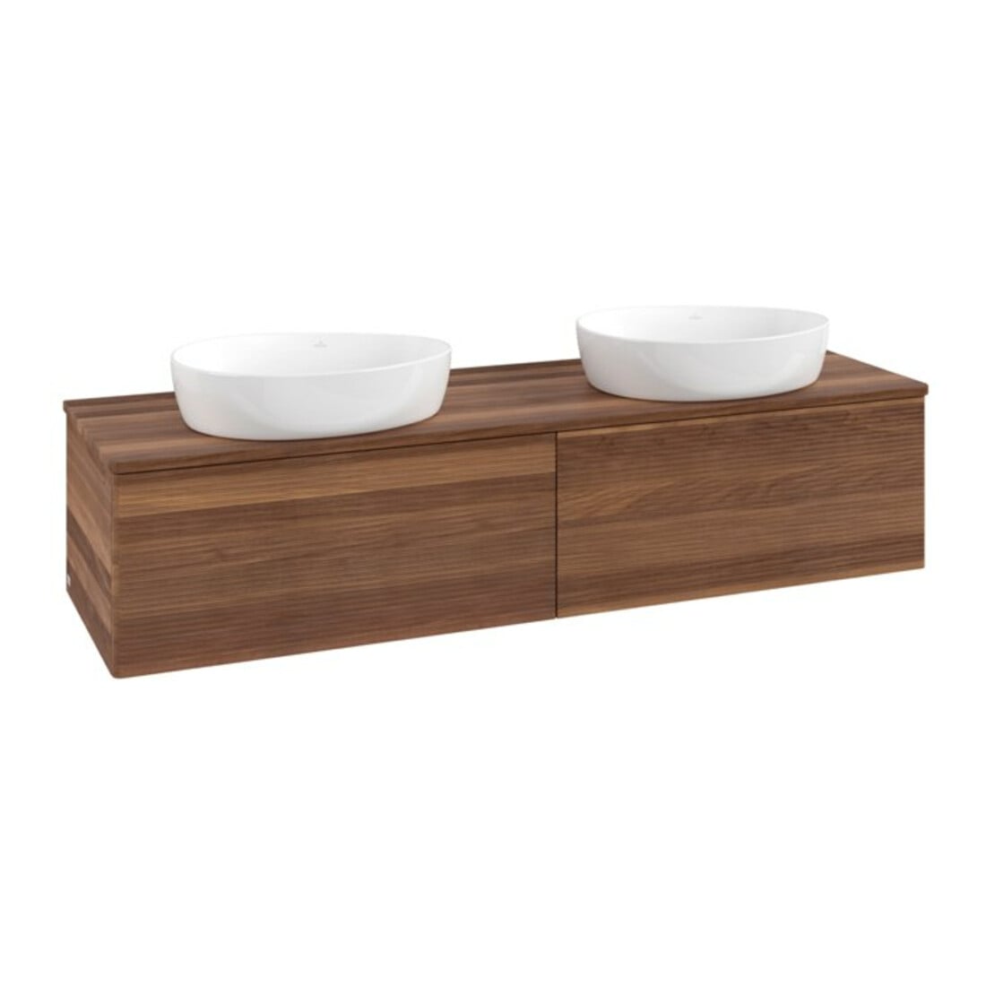 V&B Meuble sous-lavabo avec structure de façade Antao 160x36x50cm, couleur WBP w. noyer