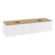 V&B Meuble sous lavabo avec structure de façade Antao 160x36x50cm, WBP chêne hon. Oa, blanc mat Lac-1