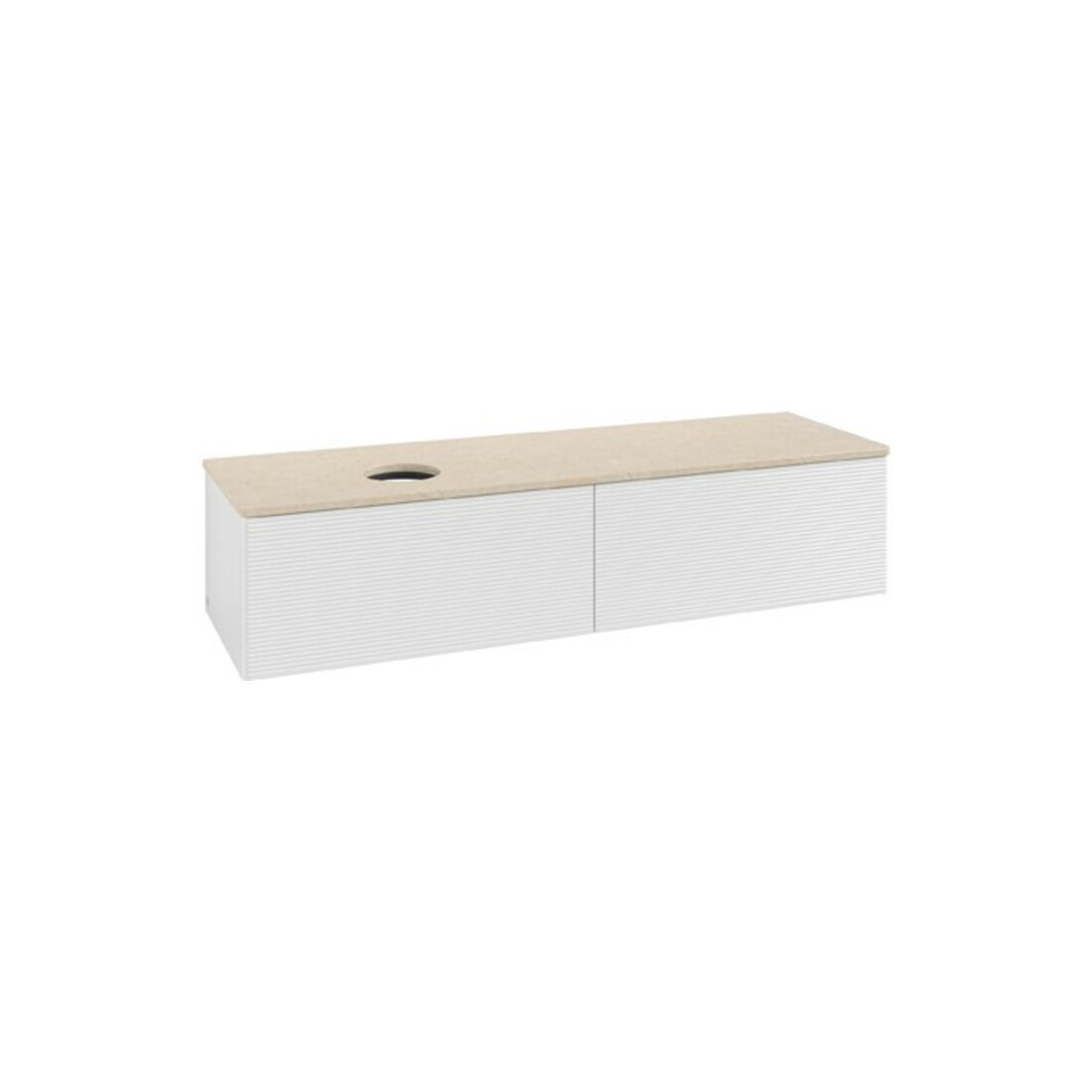 V&B Meuble sous lavabo avec structure de façade Antao 160x50 cm, couleur WBP botti., blanc brillant Lac