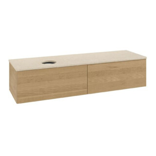 V&B Meuble sous-lavabo avec structure de façade Antao 160x50 cm, couleur WBP botticino, chêne miel