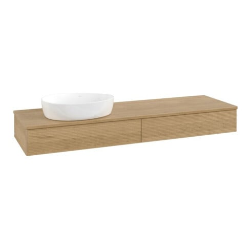 V&B Meuble sous-lavabo avec structure de façade Antao 160x50 cm, couleur WBP chêne miel, chêne miel