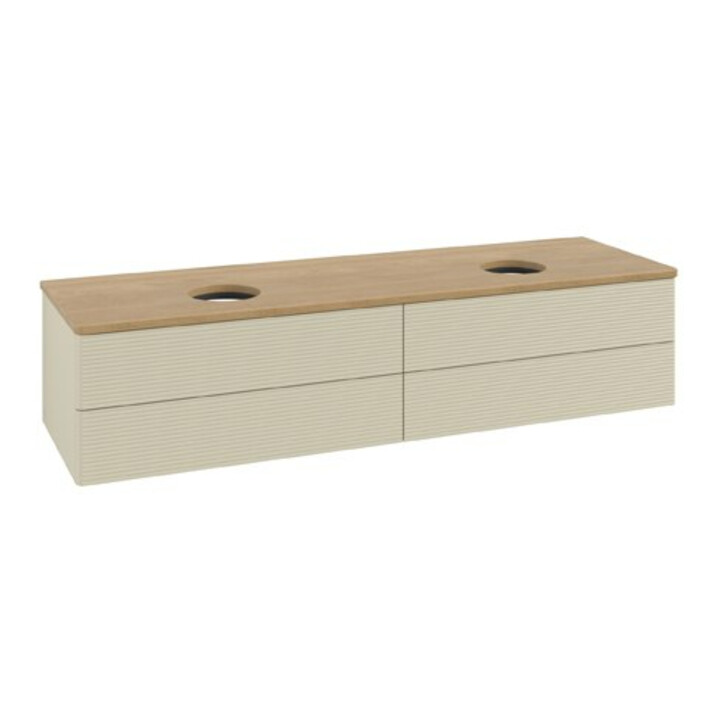 V&B Meuble sous lavabo avec structure de façade Antao 160x50 cm, couleur WBP hon. Oa, si Gr m Lac