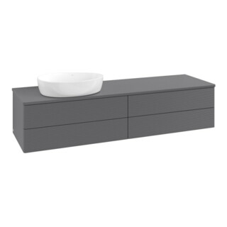 V&B Meuble sous lavabo avec structure de façade Antao 160x50 cm, couleur WBP Lac, Anthracite m Lac