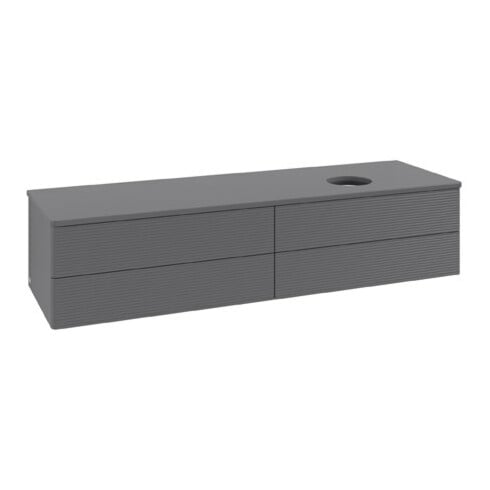 V&B Meuble sous lavabo avec structure de façade Antao 160x50 cm, couleur WBP Lac, anthracite m Lac