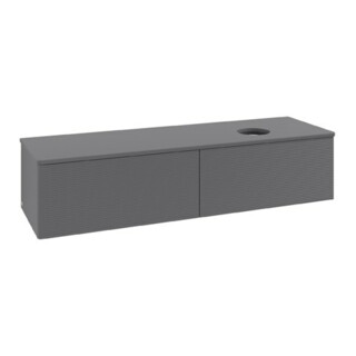 V&B Meuble sous lavabo avec structure de façade Antao 160x50 cm, couleur WBP Lac, Anthracite m Lac