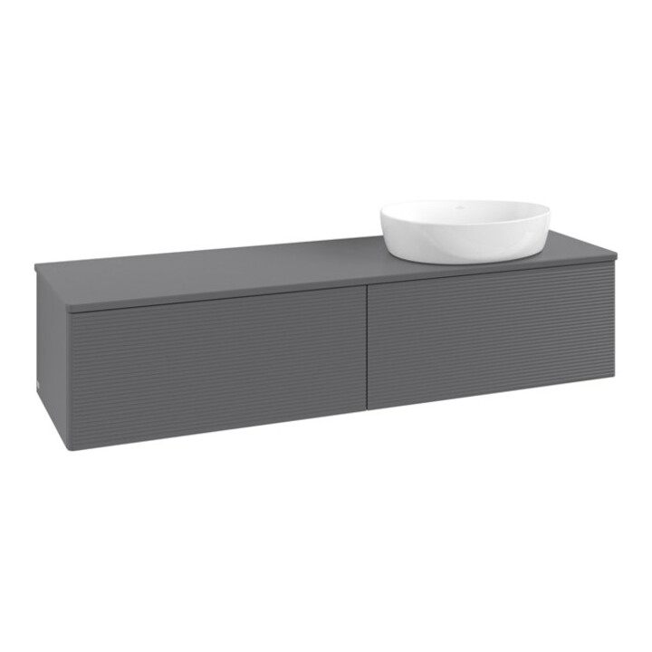 V&B Meuble sous lavabo avec structure de façade Antao 160x50 cm, couleur WBP Lac, Anthracite m Lac