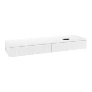 V&B Meuble sous lavabo avec structure de façade Antao 160x50 cm, couleur WBP Lac, blanc mat laqué