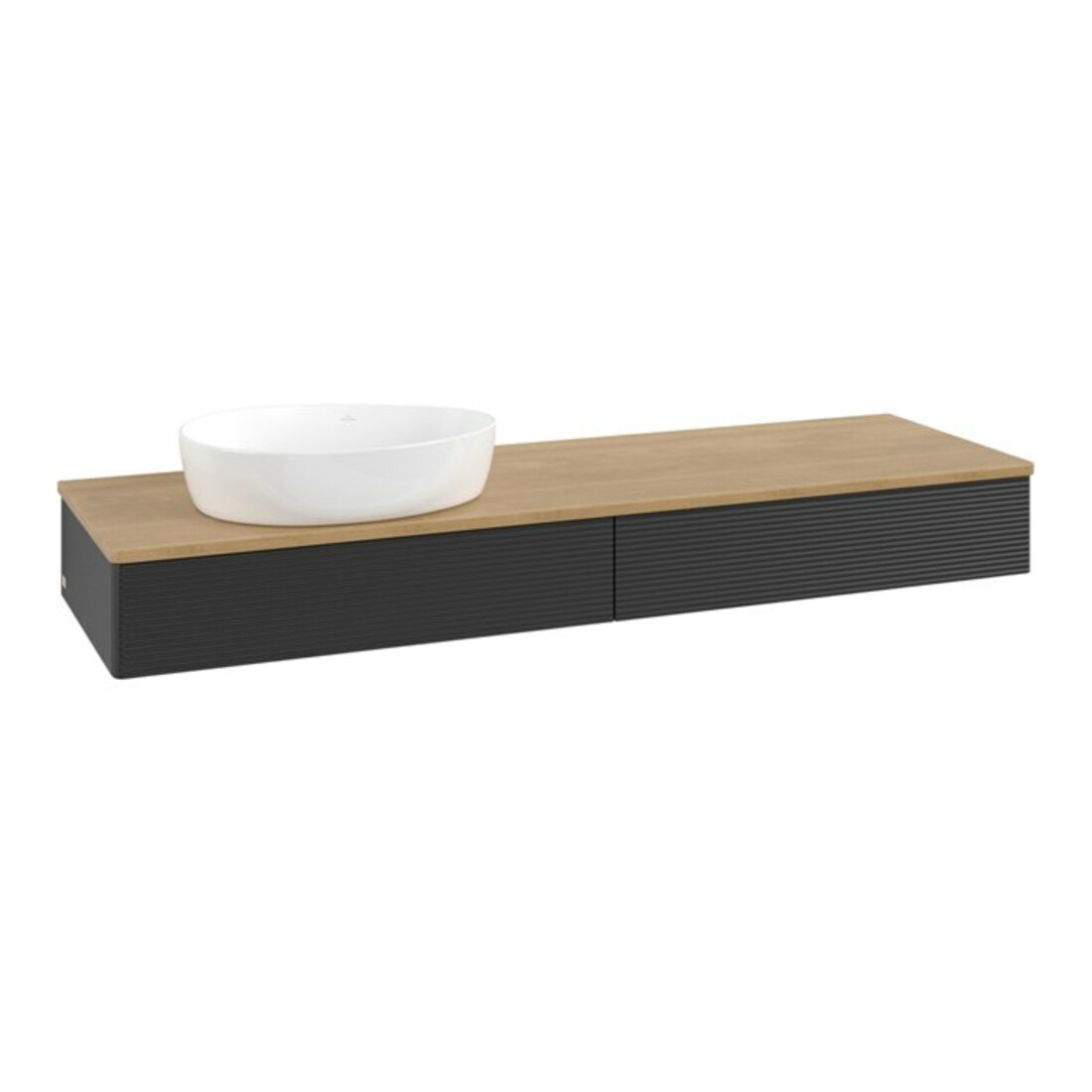 V&B Meuble sous-lavabo avec structure de façade Antao 160x50 cm, couleur WBP miel, bleu m Lac