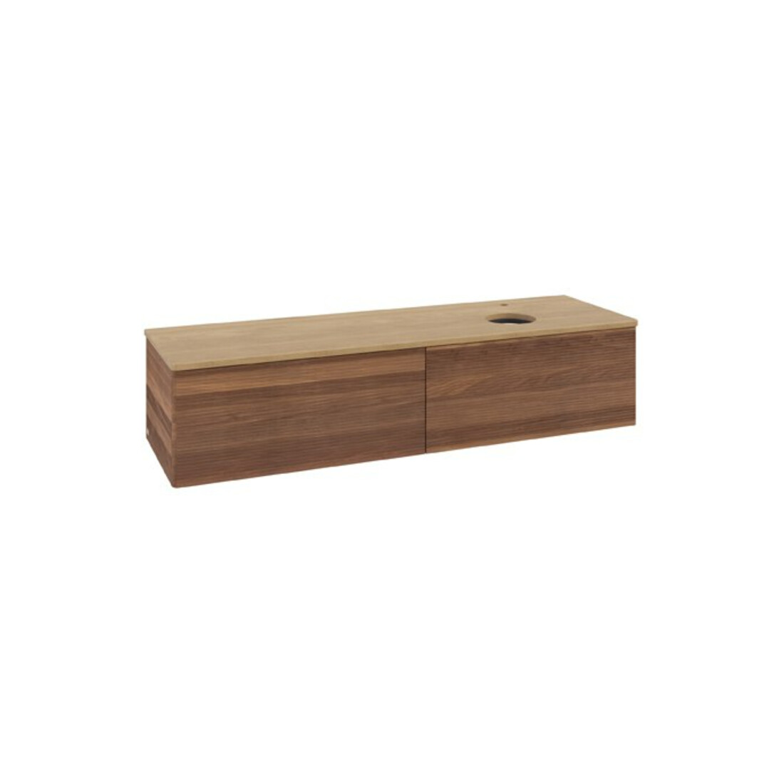 V&B Meuble sous lavabo avec structure de façade Antao 160x50 cm, HL, couleur WBP hon. Oa, blanc wal
