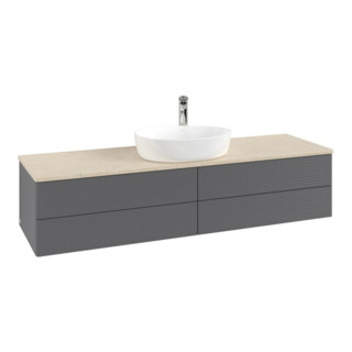 V&B Meuble sous-lavabo avec structure de façade Antao 160x50 cm, HL, WBP botti., Anthrac. m Lac