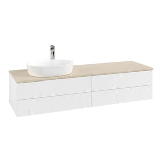 V&B Meuble sous lavabo avec structure de façade Antao 160x50 cm, HL, WBP botti., blanc avec Lac