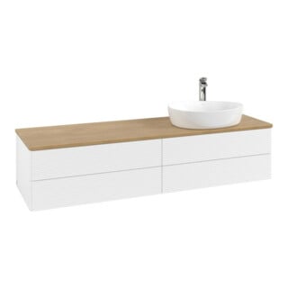V&B Meuble sous lavabo avec structure de façade Antao 160x50 cm, HL, WBP hon. Oa, blanc mat avec laque