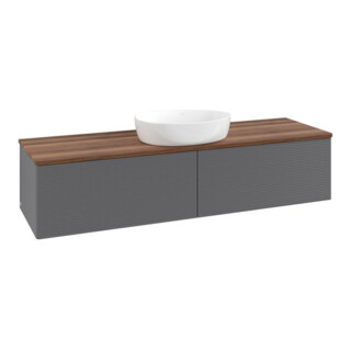 V&B Meuble sous lavabo avec structure de façade Antao 160x50 cm, WBP, anthracite mat, laqué